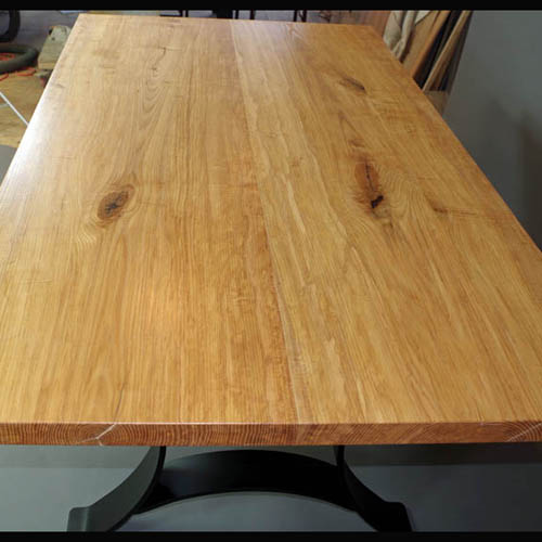 Ash Dining Table with Metal Legs