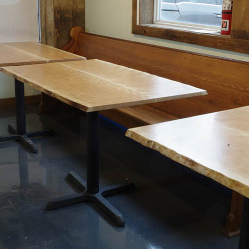 Custom Live Edge Tables for Cultivate Cafe in Chagrin Falls, OH