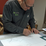 CVCF Founder Shel Myeroff In Action Drawing A Custom Furniture Design