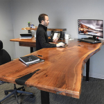 Ergonomic Workstation Designed By A CVCF Customer And Built By CVCF Furniture Makers