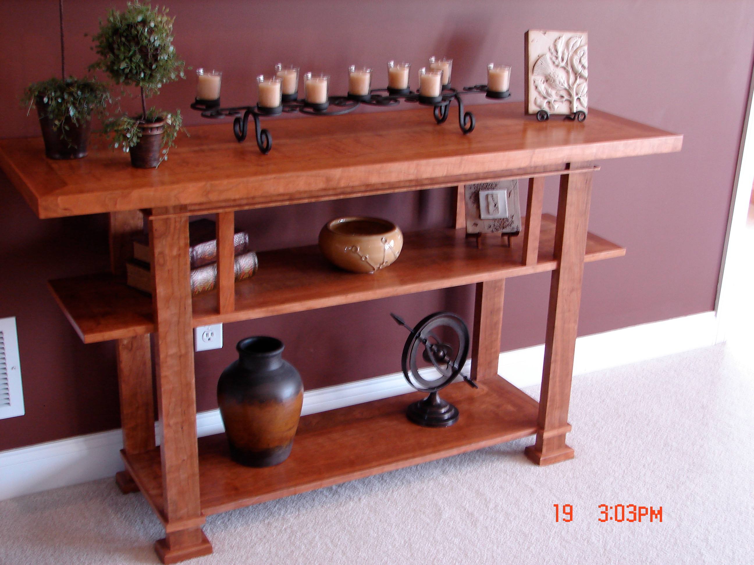 Frank Lloyd Wright Design Parsons Table | Chagrin Valley Custom Furniture