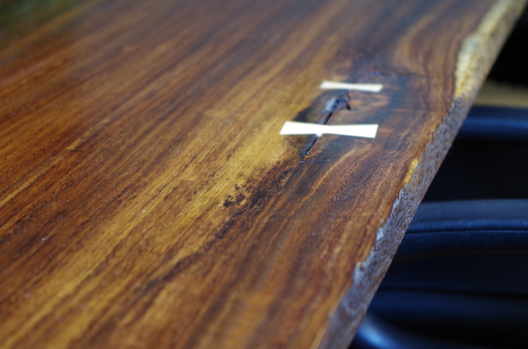 Custom Made 12′ Live Edge Conference Room Table Sold Locally [5′ Wide]