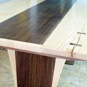 Live Edge Dining Table, Ash and Walnut