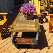 Outdoor Coffee Table from Rustic Wood