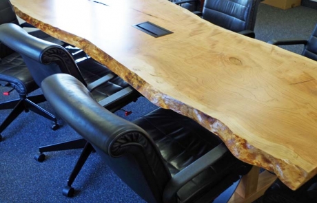 Cherry Live Edge Conference Room table