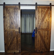 Barn Doors Made from Knotty Pine