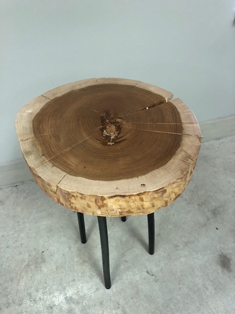 Live Edge Cross Section Side Table