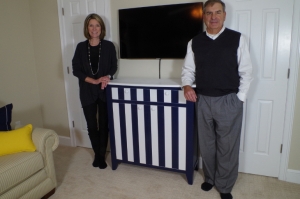 Blue And White Entertainment Center