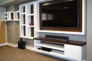 Built-In Entertainment Center And Shelving
