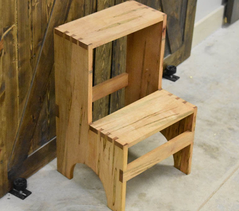 Spalted Maple Stepping Stool
