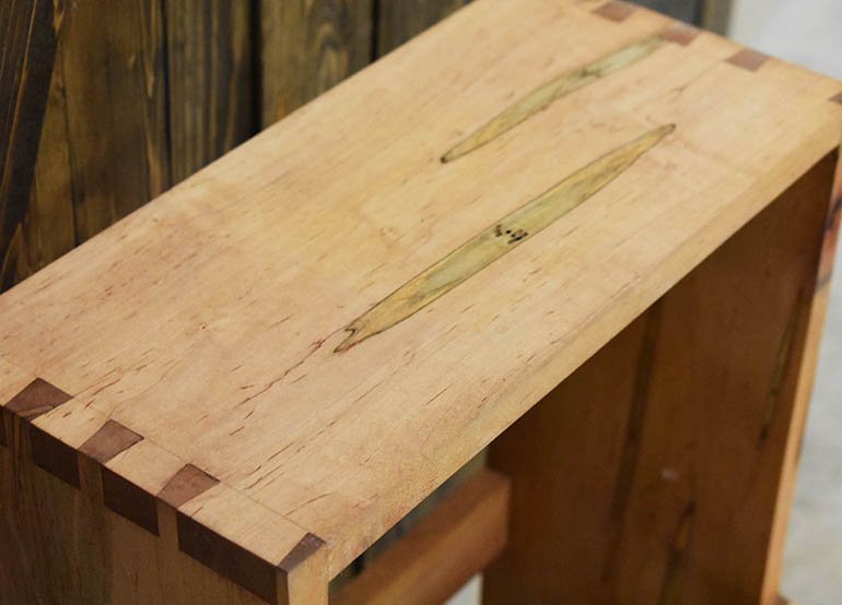 Spalted Maple Stepping Stool