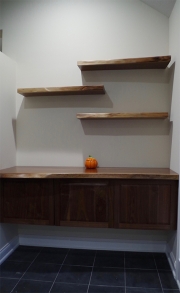 Credenza And Live Edge Shelves For John & Kathy