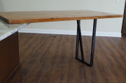 Asymmetrical Rustic Oak Harvest Table
