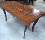 Modern Coffee Table With Resin Inlay