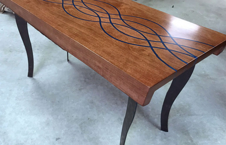 Modern Coffee Table With Resin Inlay