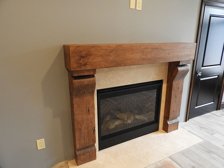 Mantel With Rustic Corbels