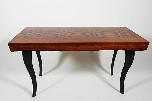 Modern Coffee Table With Resin Inlay