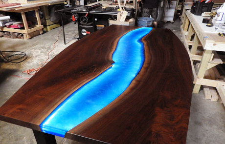 Live Edge Conference River Table For The Dragras Group