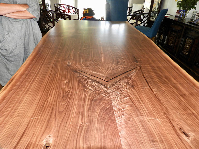 Walnut Live Edge Dining Table For Susan