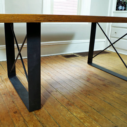 Custom Wood Steel Metal, Oak Wooden Table Legs