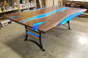 Epoxy Resin River Table For A Celebrity