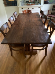 Rustic Reclaimed Oak Harvest Table For Chad