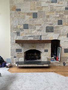 Rustic Barn Beams And Mantle