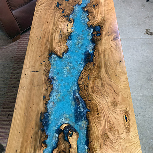 Buy A Custom River Table With Stones
