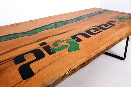 Buy A Live Edge Epoxy Logo Conference Table Locally (U.S. Only Or Online [Any Size Or Shape]