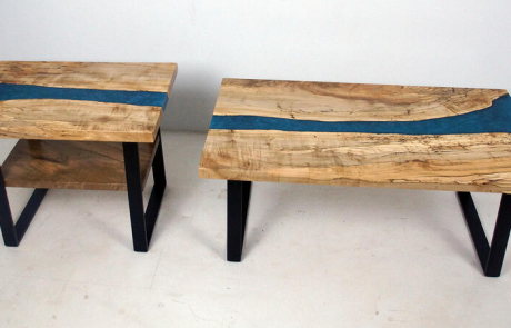 Spalted Maple Coffee Table And End Table Set