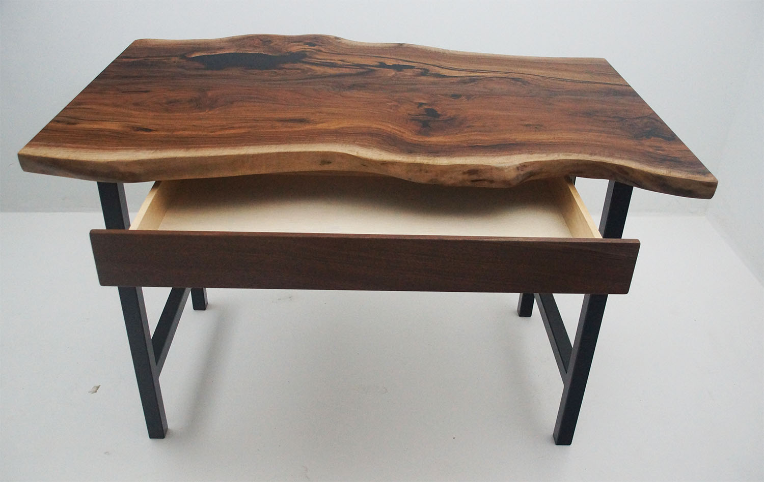Live Edge Minimalistic Laptop Desk | Chagrin Valley Custom Furniture