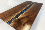Walnut Conference River Table With Embedded Tools And CNC Logo | $9,000.00+