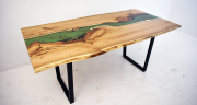 Green River Dining Room Table With Sand And Pebbles