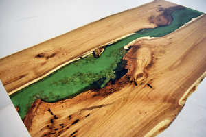 Green River Dining Room Table With Sand And Pebbles