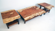 Live Edge Redwood Coffee Table & Side Table Set